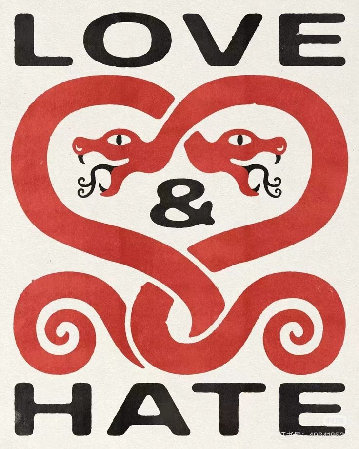 Serpents enlacés « Love & Hate »